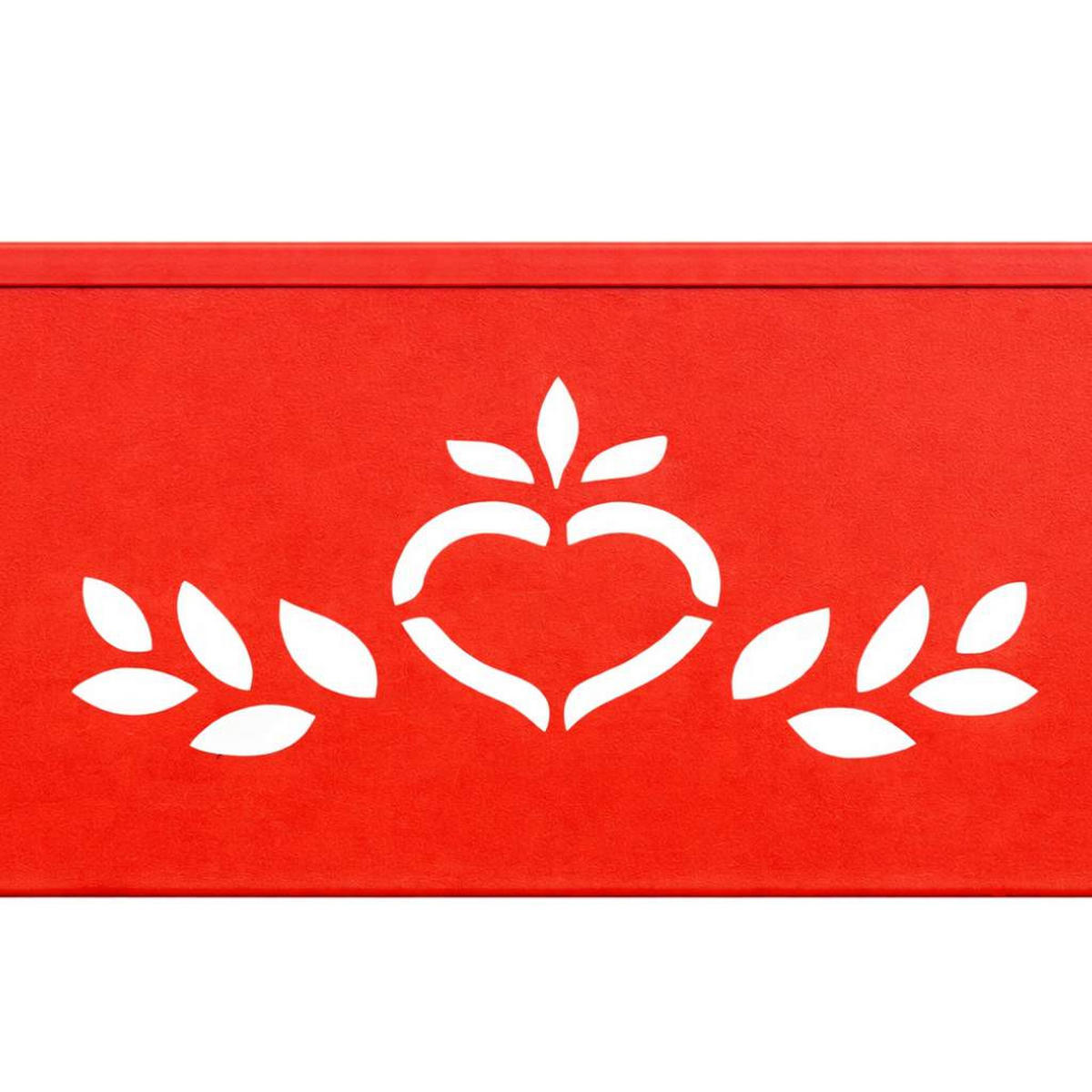 GARTENBANK 2 Sitzer Metall Rot 120 cm - Rot, Metall (120/88/55cm) - DanDiBo