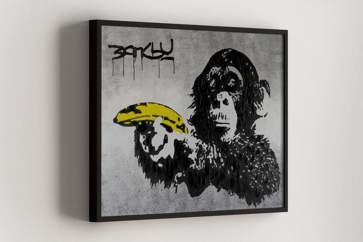 ACRYLBILD HANDGEMALT 100/75 cm - Gelb, Holz/Textil (100/75cm) - KUNSTLOFT