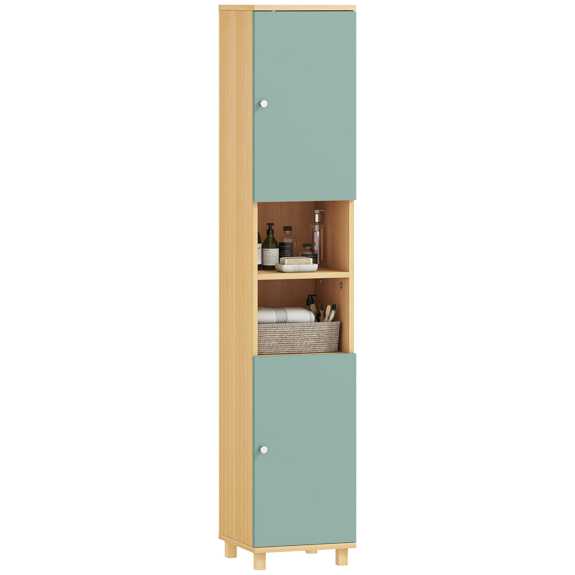 HOCHSCHRANK DE-12491 30/30/166 cm Grün - Grün, Holzwerkstoff (30/166/30cm) - ComfortXL