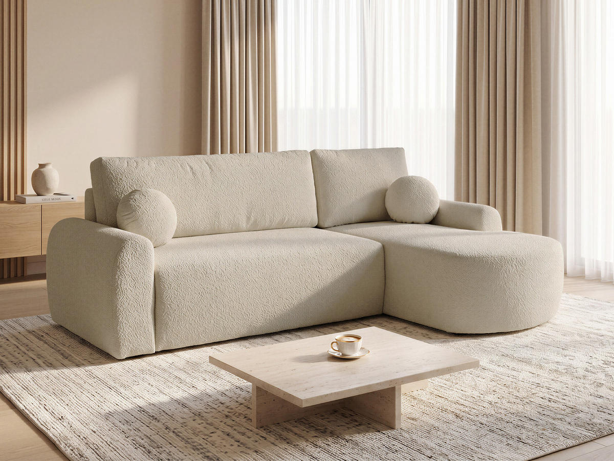ECKSOFA Jazz, Seite: Rechts - Beige, Holz/Textil (160/240cm) - Sofnet