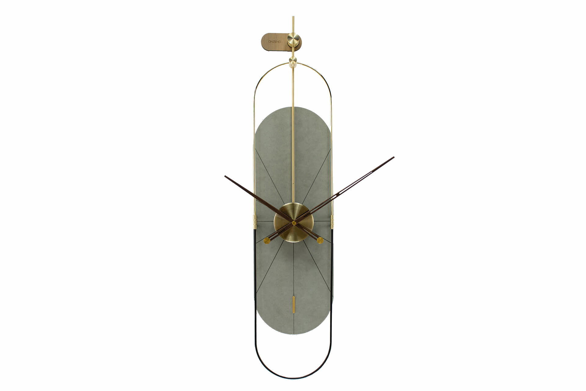 WANDUHR Design Grau 20/90 cm - Grau, Holzwerkstoff/Metall (20/90/2cm) - ONZENO