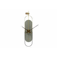 WANDUHR Design Grau 20/90 cm - Grau, Holzwerkstoff/Metall (20/90/2cm) - ONZENO