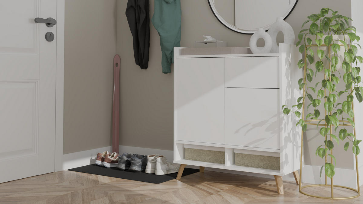 BYRÅ Vit 80/92/35 - Vit, Träbaserade material (80/92/35cm) - RAUMHIRSCH FURNITURE