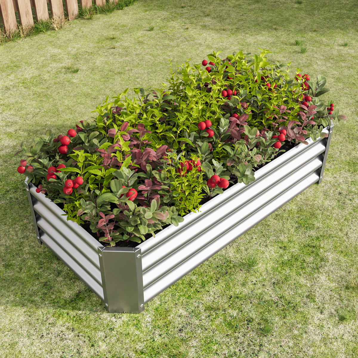 METALL-HOCHBEET silberfarben, rostfest, 120x60x30 cm für Garten & Terrasse - Grau, Metall (120/30/60cm) - Biohort