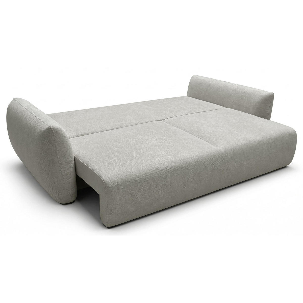 3-SITZER SCHLAFSOFA Zordo Chenille Graubeige - Taupe/Schwarz, Kunststoff/Textil (238/91/102cm) - Selsey