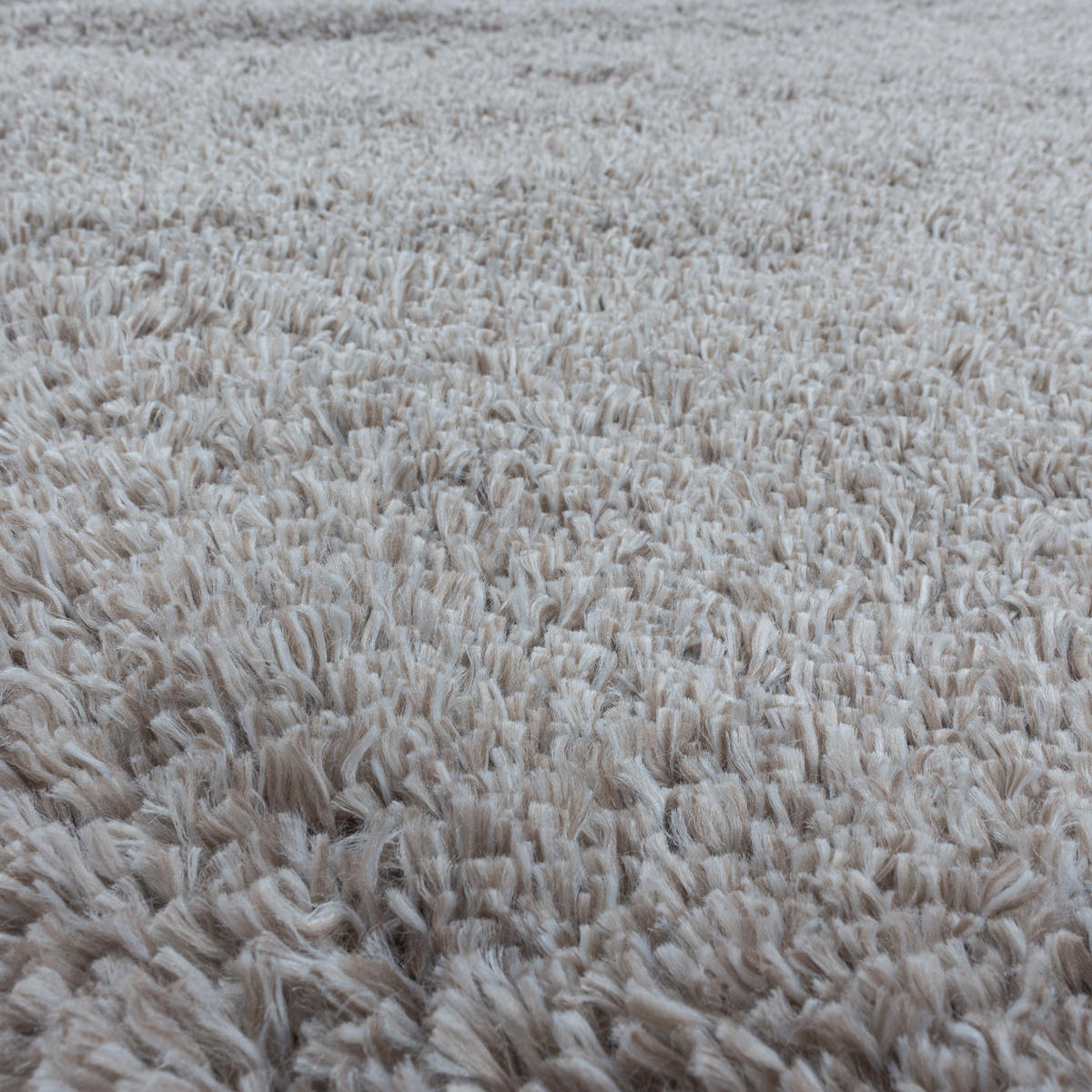 TEPPICH Hochflor Shaggy Uni Style Polypropylen Wohnzimmer Beige Rund 160x160 - Beige, Textil (160/160cm) - KADIMA DESIGN