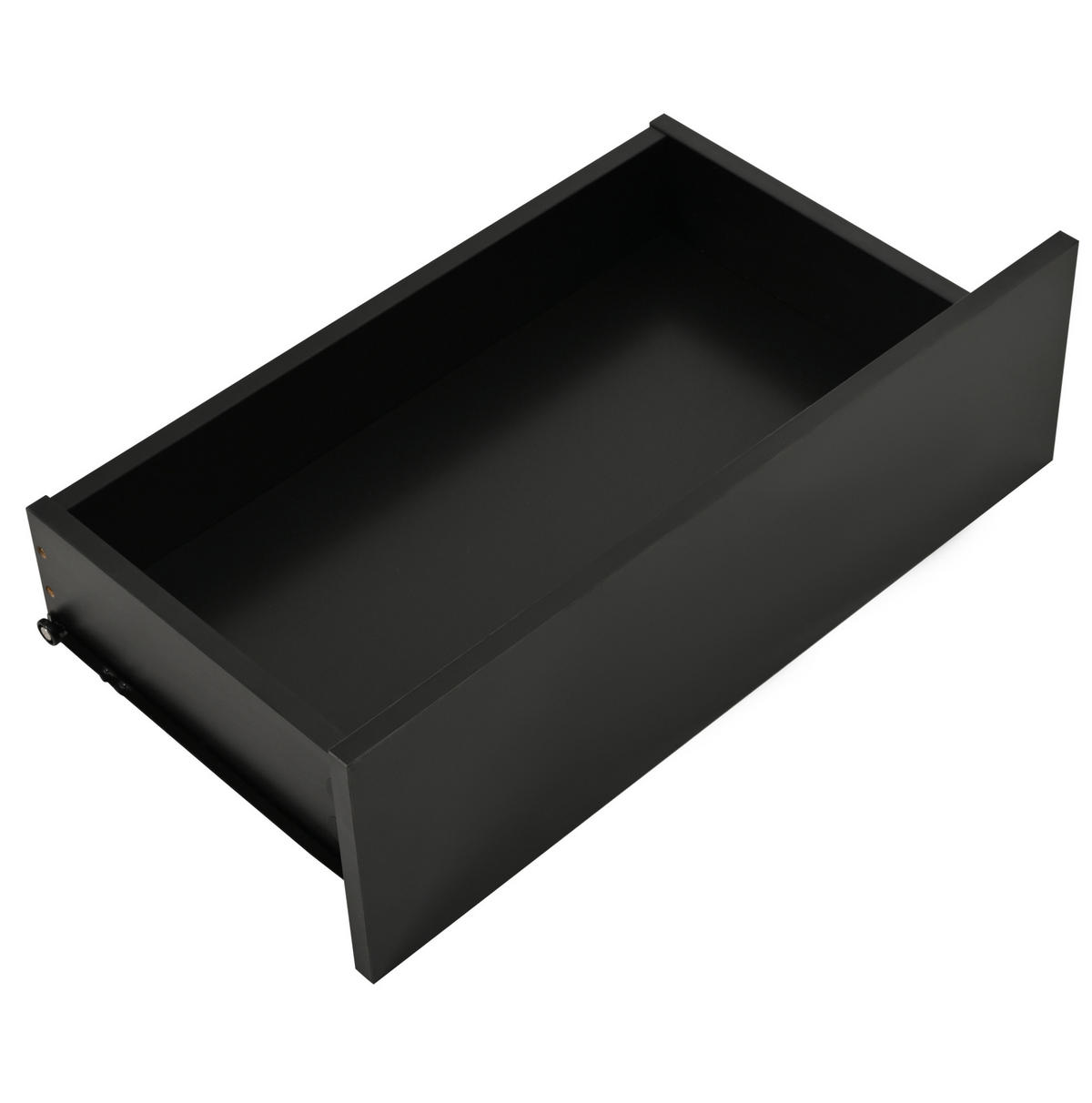 COUCHTISCH 100/50/31 cm mit Schublade, LED-Beleuchtung und gehärtetem Glas, Schwarz - Schwarz, Holzwerkstoff (100/50/31cm) - Redom