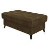 POLSTERHOCKER Nord - Dunkelbraun/Schwarz, Holz/Textil (106/44/67cm) - MIRJAN24