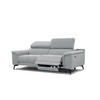 RELAXSOFA FIERO 3-Sitzer mit 1 Relaxfunktion, silberfarben - Silberfarben/Schwarz, Holzwerkstoff/Textil (212/82/103cm) - Courtois Laville