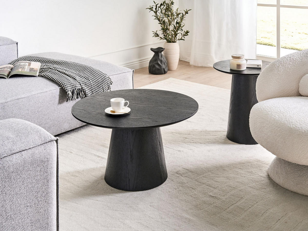 COUCHTISCH Schwarz Wando - Schwarz, Holzwerkstoff (80/80/47cm) - Beliani