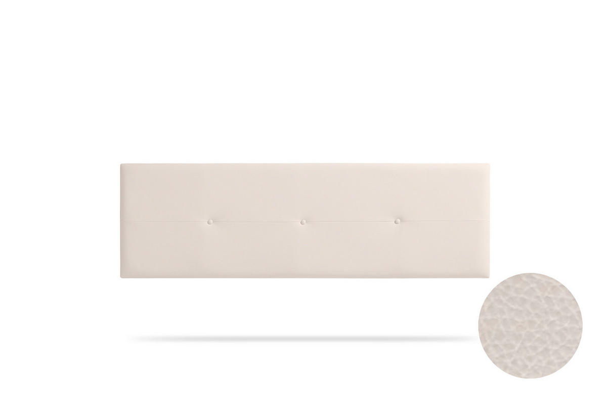 KOPFTEIL gepolstert NAPOLI Kunstleder 130x50x5 cm - Beige - Moonia - Beige, Holz (130/5/50cm)