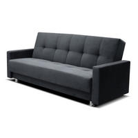 SOFA Grafit ALA Mit Schlaffunktion Ausziehbar Mit Stauraum - Graphitfarben, Textil (225/92/88cm) - Sepro Meble