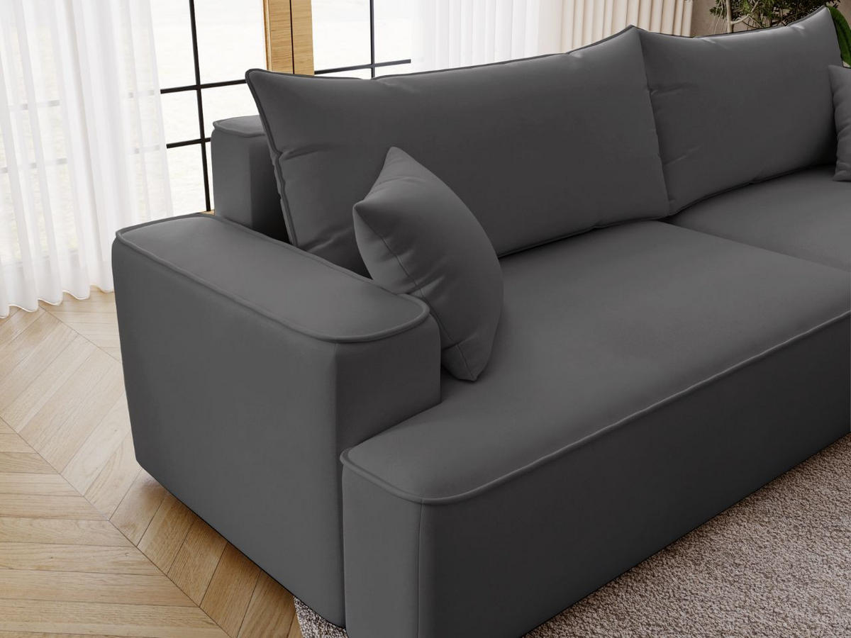 ECKSOFA California Grau Rechts - Grau, Holz/Textil (270/165cm) - Graingold