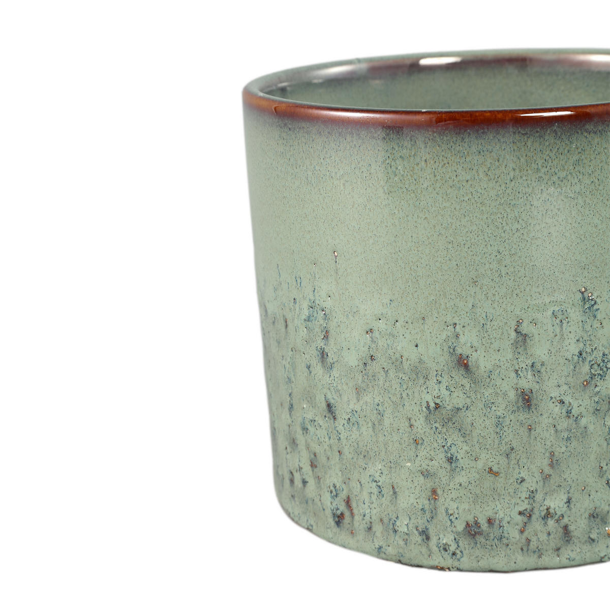 TOPF Mary Grün 17/17/15.5cm - Grün, Keramik (15.5cm) - PTMD Collection