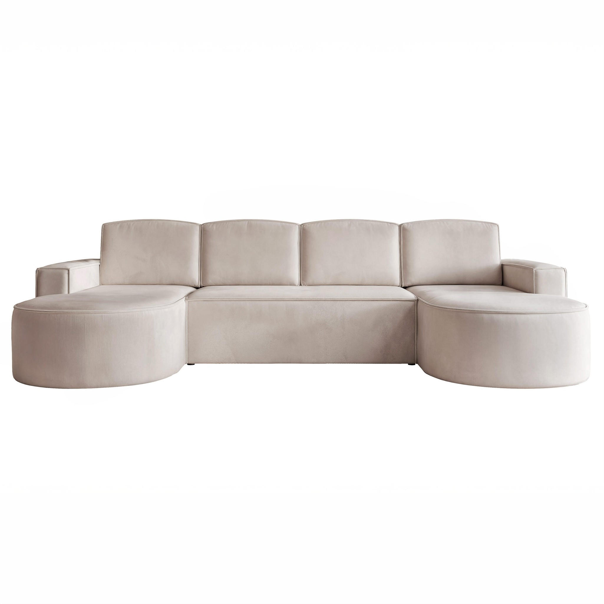 WOHNLANDSCHAFT Arlet Schlaffunktion - Beige, Holzwerkstoff/Textil (316/88/157cm) - Fun Möbel