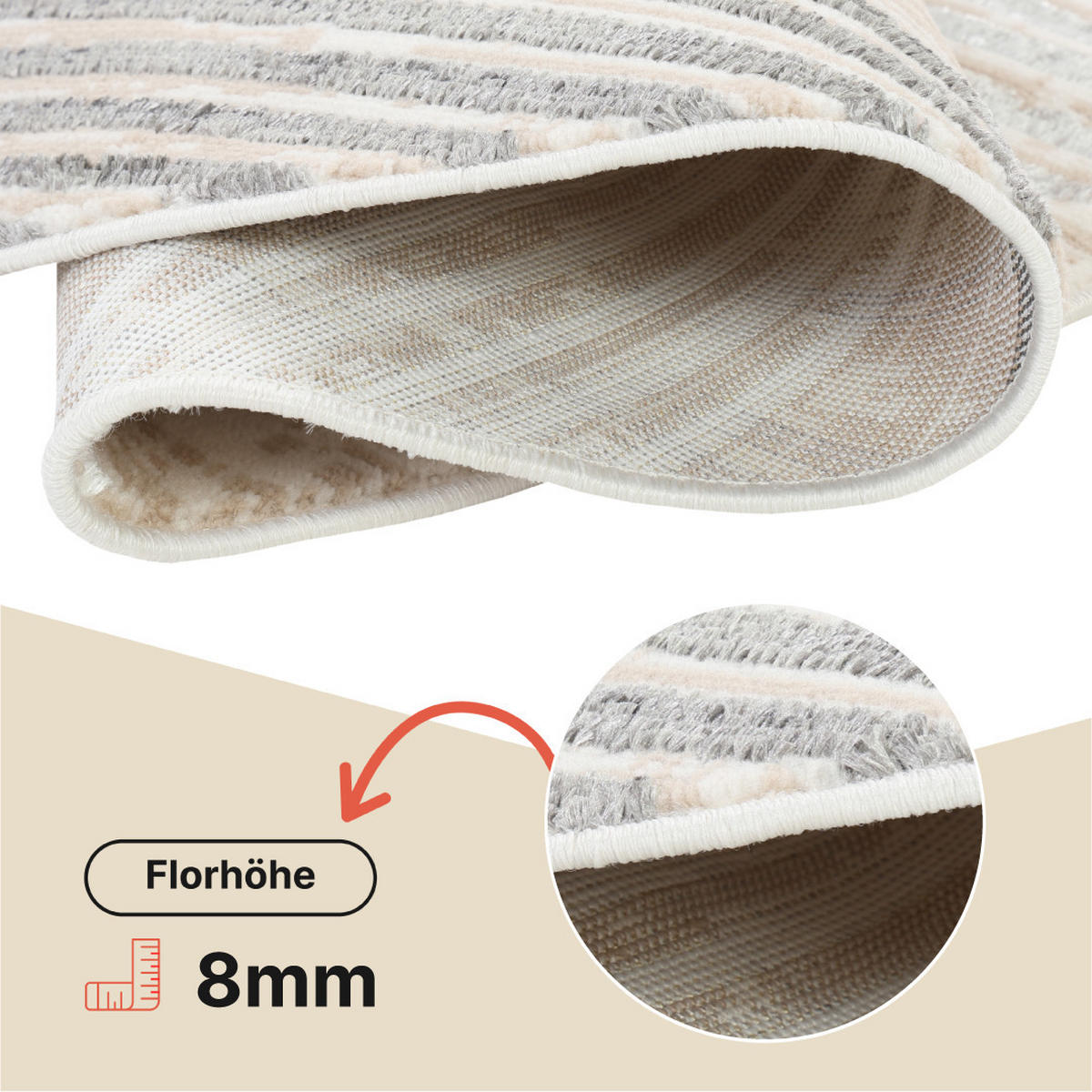 TEPPICH CRYSTAL ROUND Grau 240/240 cm - Grau, Textil (240/240cm) - Tapiso