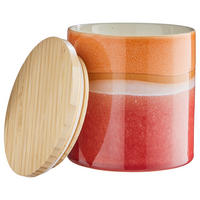 AUFBEWAHRUNGSDOSE Medley - Orange, Keramik/Holz (11/12/11cm) - Butlers