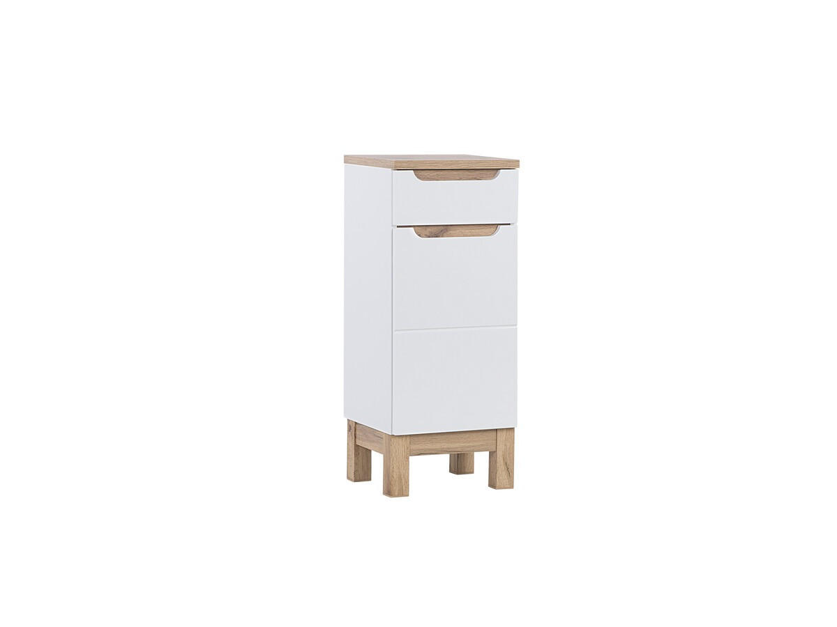 BADMÖBEL-SET 7 Teile - Bali White B BM17 in Weiß - Weiß Hochglanz, Holz (80/187/46cm)