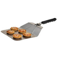 PIZZASERVICE Pizzaschaufel - 20 x 25 cm - Schwarz, Metall (25/8/55cm) - Jay Hill