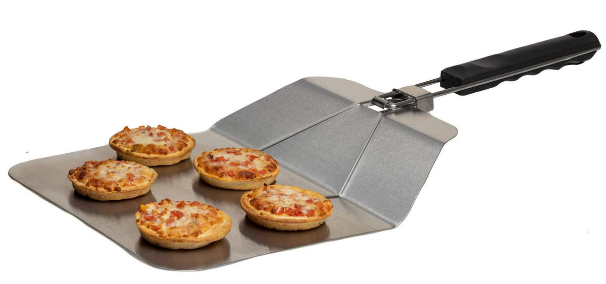 PIZZASERVICE Pizzaschaufel - 20 x 25 cm - Schwarz, Metall (25/8/55cm) - Jay Hill