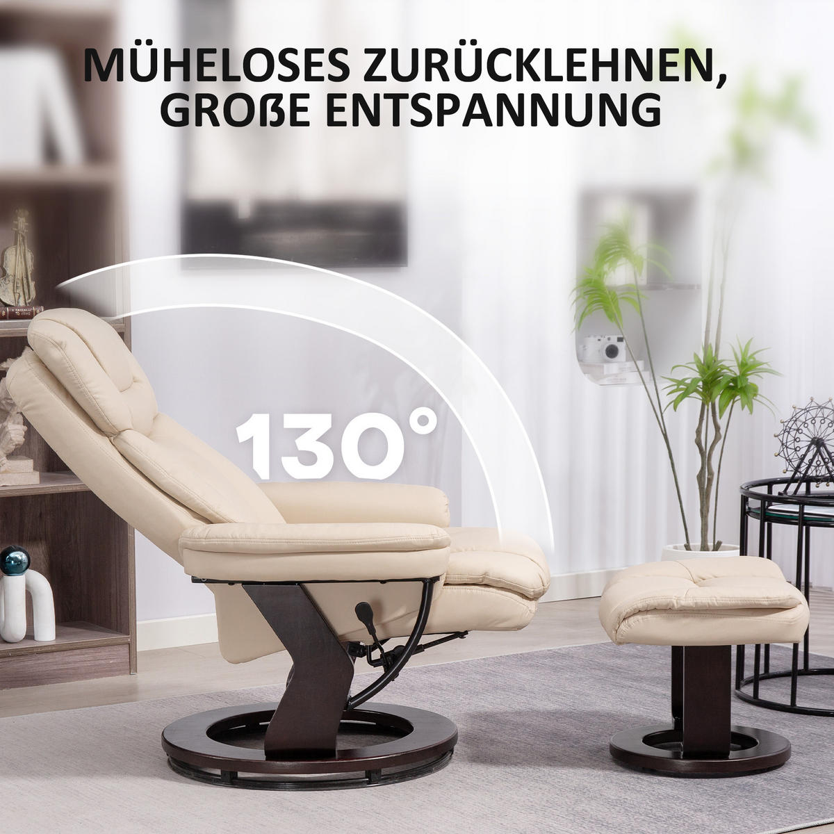 SESSEL Creme 86.0/83.0/107.0cm - Creme, Leder (83/107/86cm)