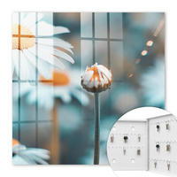 SCHLÜSSELBOX Weiß 30x30 cm – Türöffnung nach rechts - Florale Leichtigkeit - Weiß, Metall (30/30/5cm) - TULUP