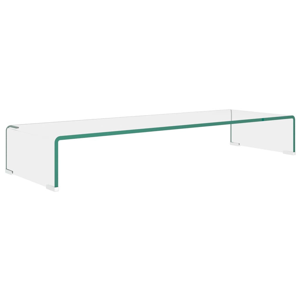 TV-TISCH Glas Transparent 90x30x13 cm - Transparent, Glas (90/13/30cm) - furnicato