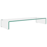 TV-TISCH Glas Transparent 90x30x13 cm - Transparent, Glas (90/13/30cm) - furnicato