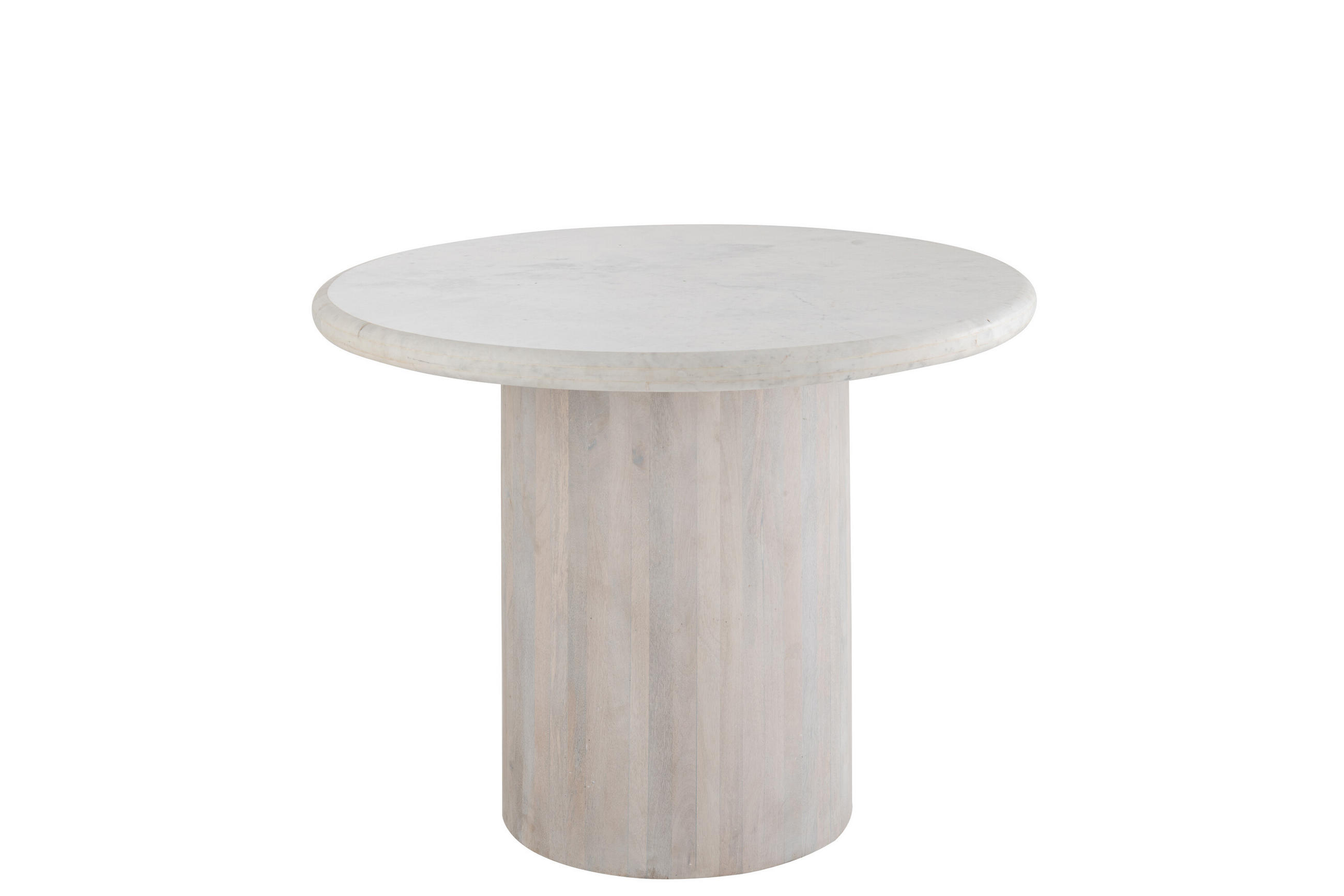 ESSTISCH RUND MARMOR Weiß - Weiß, Stein (102/102/76cm) - J-Line