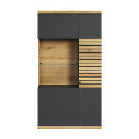 HIGHBOARD Norris Anthrazit - Anthrazit, Holzwerkstoff (80/146/37cm) - Trendteam