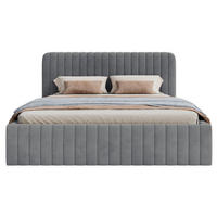 POLSTERBETT Saliano Blau-Grau 140x200 cm - Hellgrau, Holz/Textil (140/200cm) - Selsey