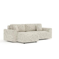 ECKSOFA MIT SCHLAFFUNKTION Bodega Beige Webstoff - Beige/Schwarz, Holz/Holzwerkstoff (235/138cm) - Maison de Reve