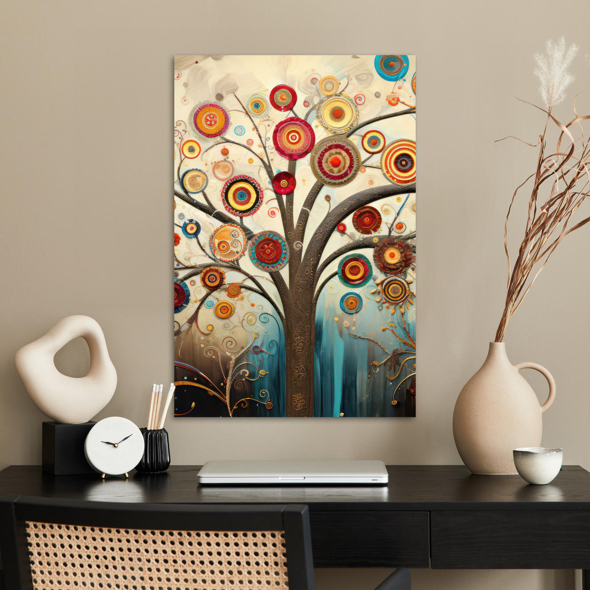 POSTER Baum - Baum des Lebens - Farbe 40x60 cm - Braun, Papier (40/60/0.1cm) - MuchoWow