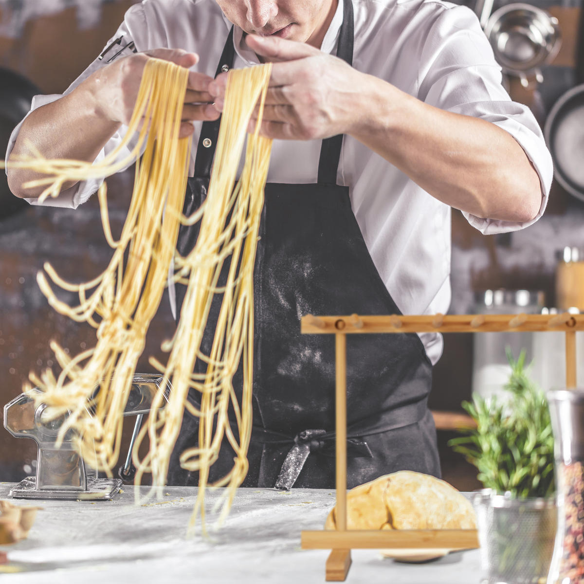 NUDELTROCKNER - Hellbraun, Holz (26.5cm) - Relaxdays