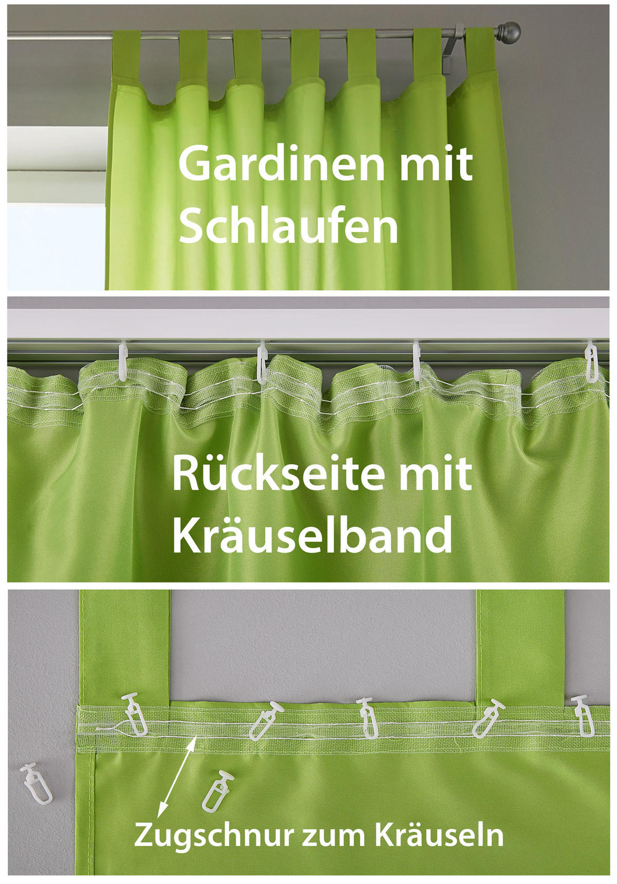 VORHANG POTSDAM HxB 245x140 cm Weiß - Weiß, Textil (140/245cm) - Gardinenbox
