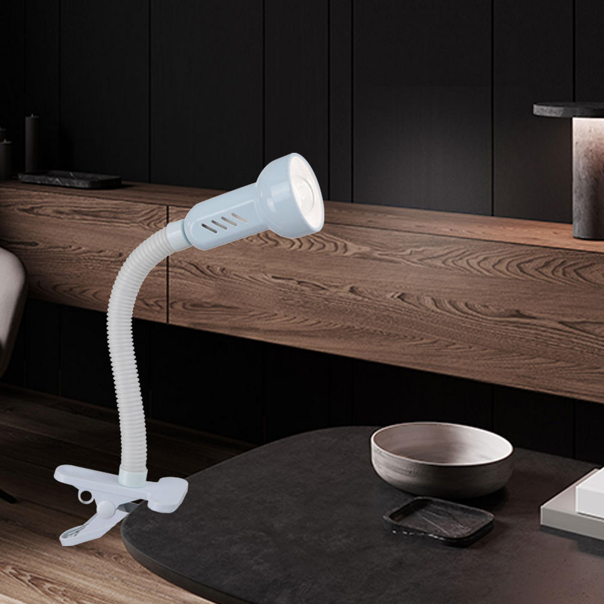 LED KLEMMLEUCHTE Metall Weiß - Weiß, Metall (46/6/48cm) - Globo Lighting