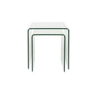BEISTELLTISCH Vetro 2er-Set Transparent - Klar, Glas (40/45/45cm) - Dutchbone