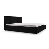POLSTERBETT Bett 01 - 140x200 - Black - Schwarz, Holz/Textil (140/200cm) - Möblo