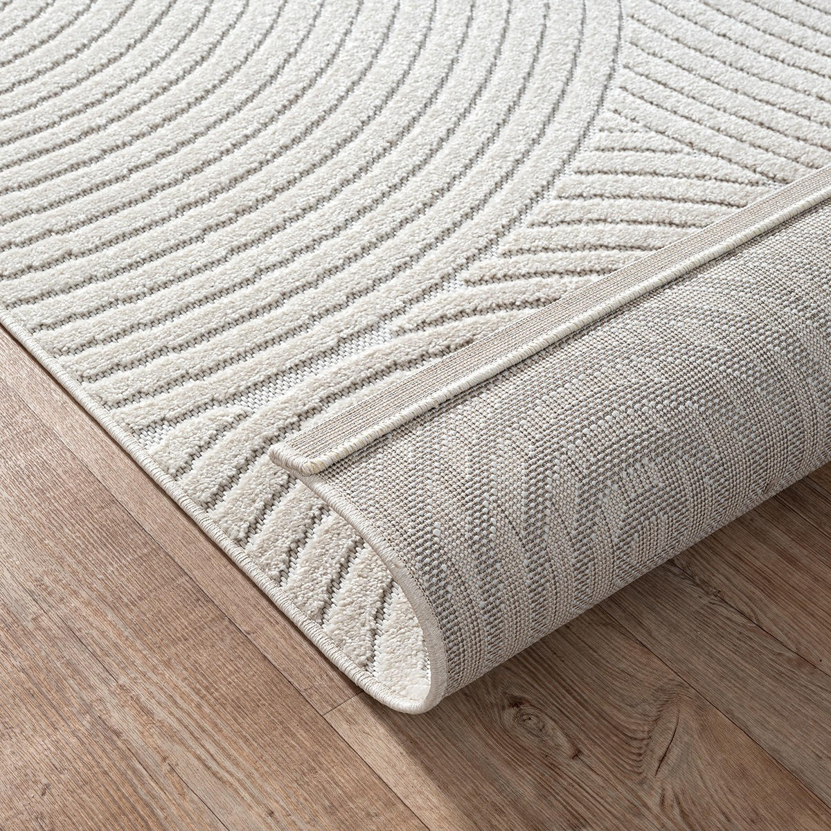 TEPPICH Outdoor Geometrisch MEZEN Polypropylen Creme 120 x 160 cm - Beige, Textil (120/160cm) - KADIMA DESIGN