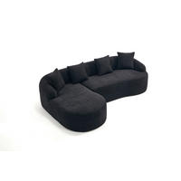 ECKSOFA 243/150/67 cm Schwarz Chenille - Schwarz, Textil (243/150cm) - Oxeza