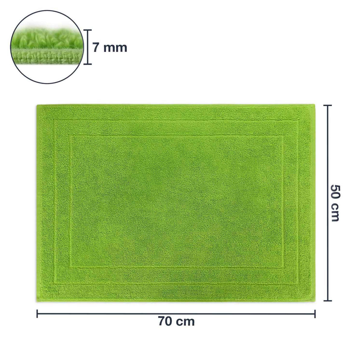 BADVORLEGER JASMINA - Grün, Textil (50/70cm) - WohnDirect