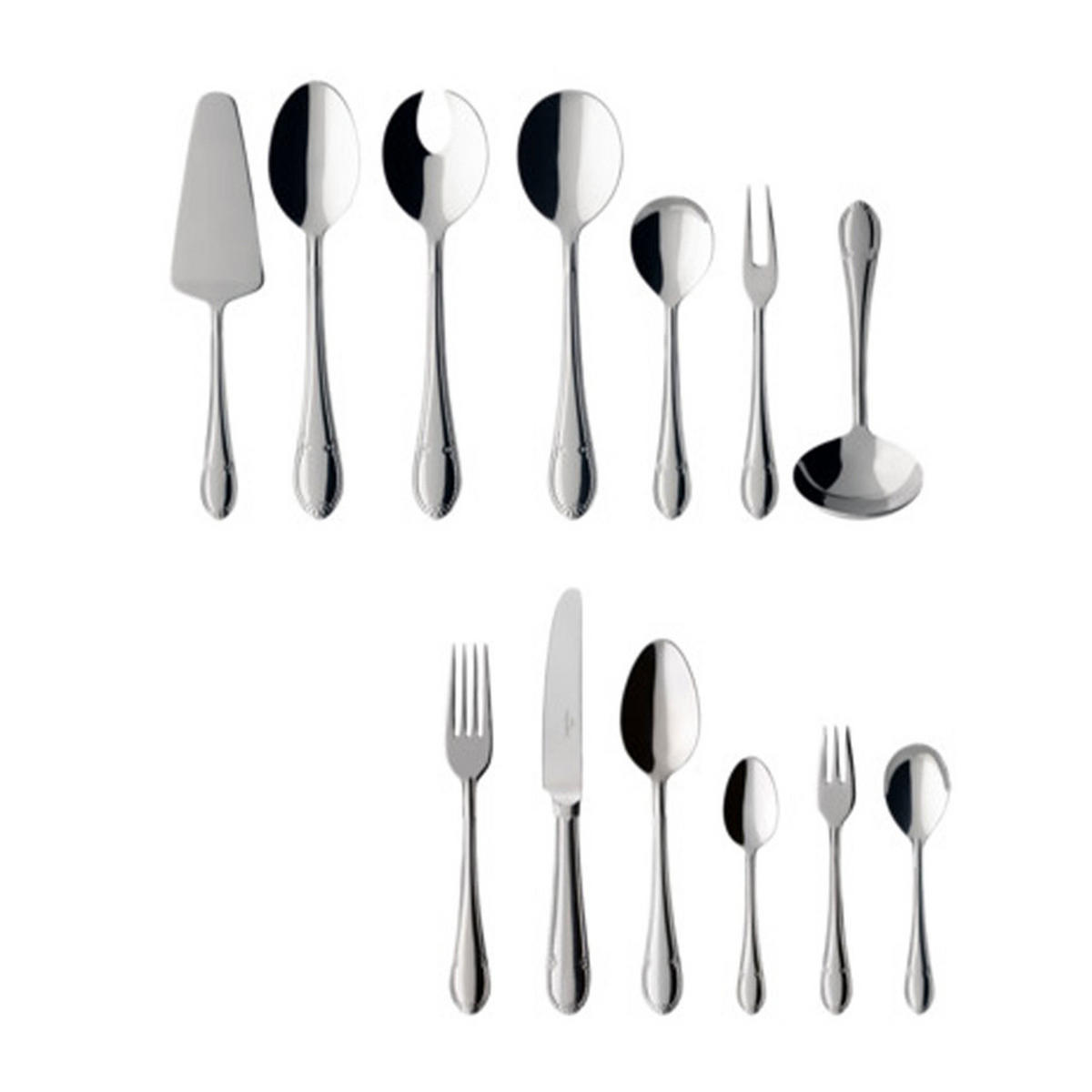 TAFELBESTECK Mademoiselle silber 68er Set - Silberfarben, Metall - Villeroy & Boch