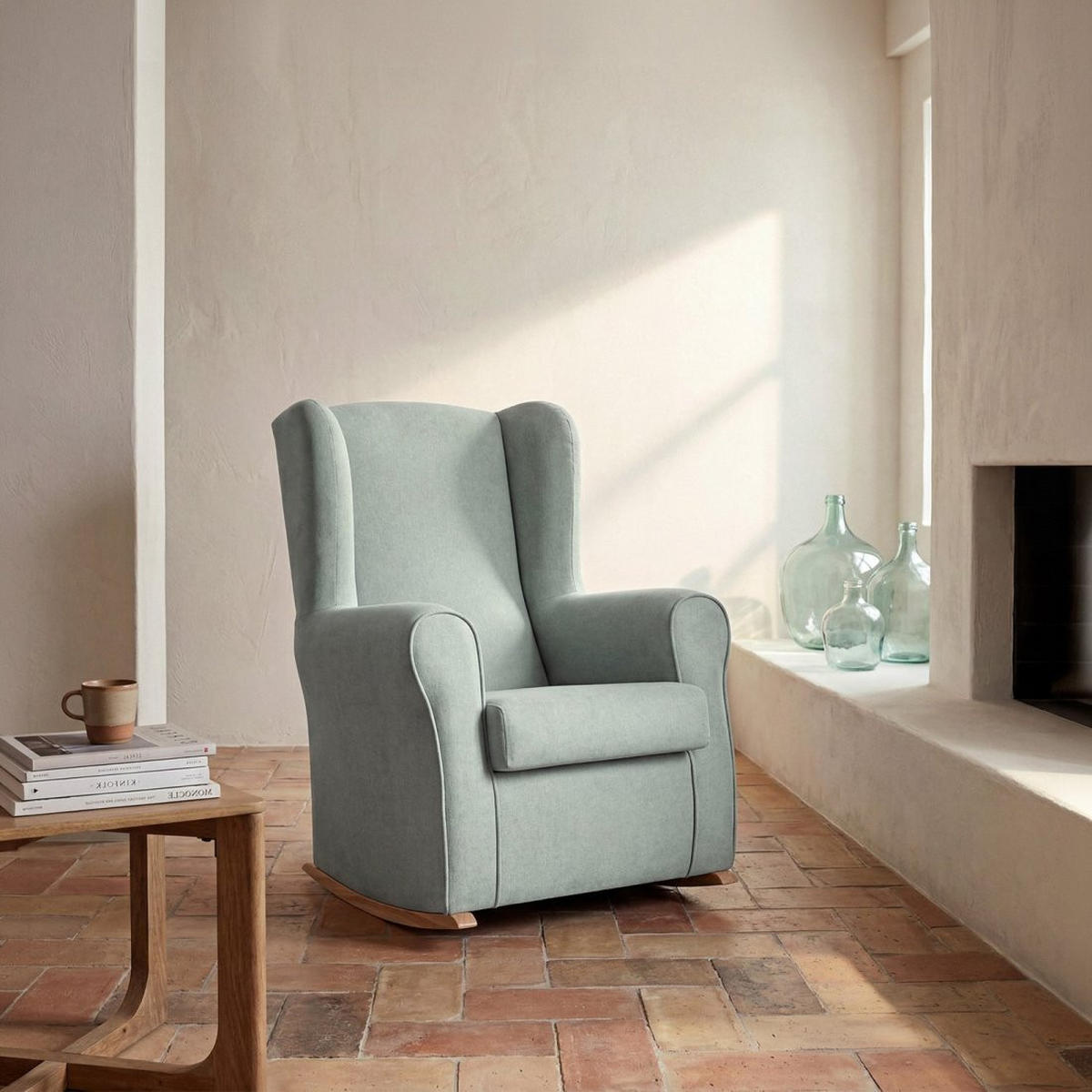 STILLSTUHL Lily Grün 76 cm x 98 cm - Grün, Textil (76/98/83cm) - Klast Home