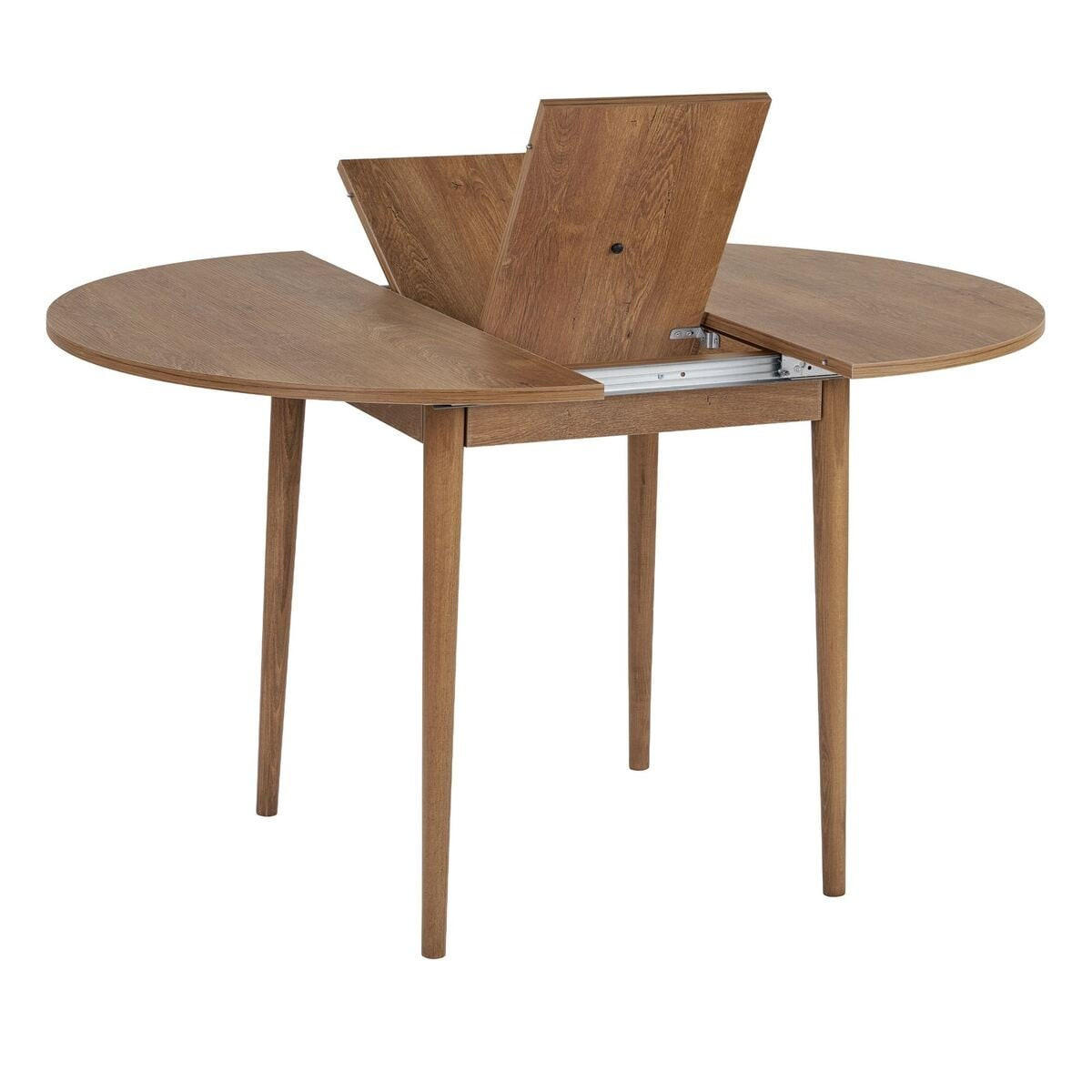 ESSTISCH ausziehbarer von 100 bis 131 cm mit runder Tischplatte 100/100/75 cm - Eichefarben, Holzwerkstoff (100/100/75cm) - Calicosy