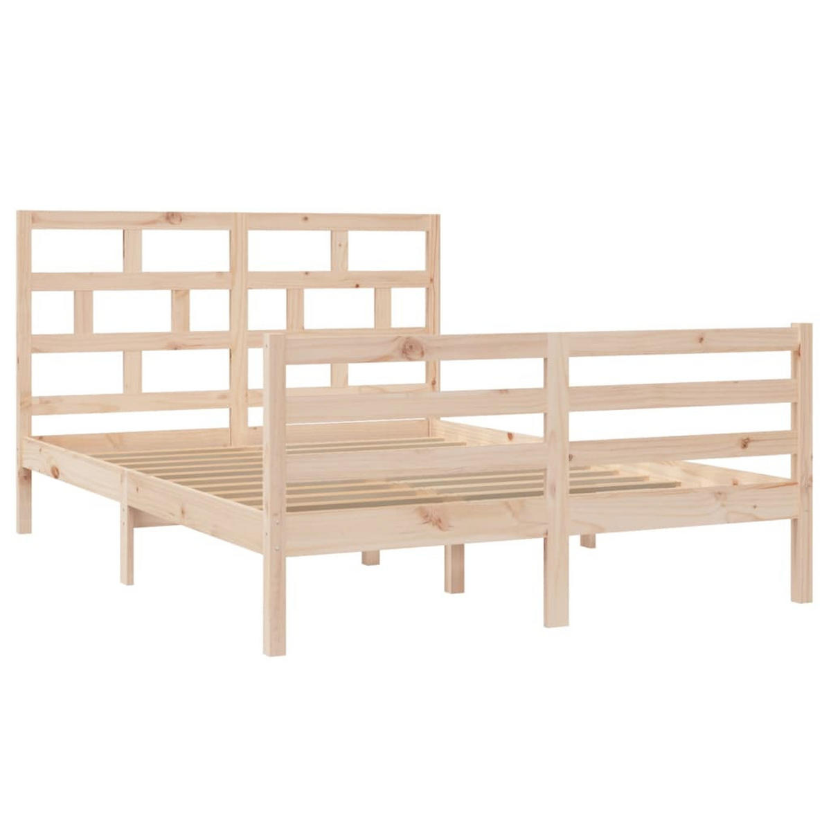 BETT Kernen 146/205.5 cm - Braun, Holz (140/200cm) - Nettlife