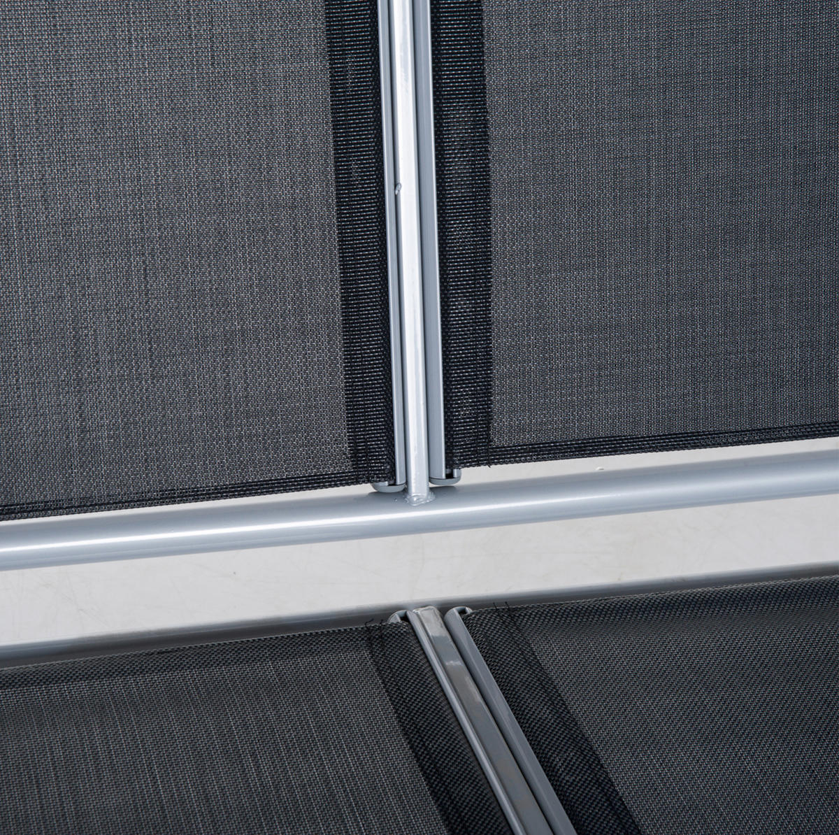 HOLLYWOODSCHAUKEL 171/108/154 cm aus Metall mit verstellbarem Verdeck Grau - Grau, Metall (108/154/171cm) - Modenvie