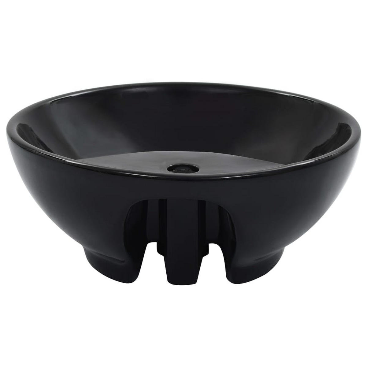 WASCHBECKEN Laird 46.5/46.5/18 cm - Schwarz, Keramik (46.5/18/46.5cm) - Nettlife