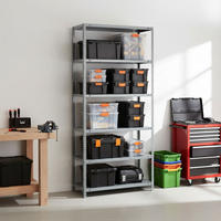 SCHRAUBREGAL PANDA TALL | HxBxT 200x110x40cm | 6 Fachböden | Fachlast 90kg | Verzinkt - Silberfarben, Metall (110/200/40cm) - PROREGAL