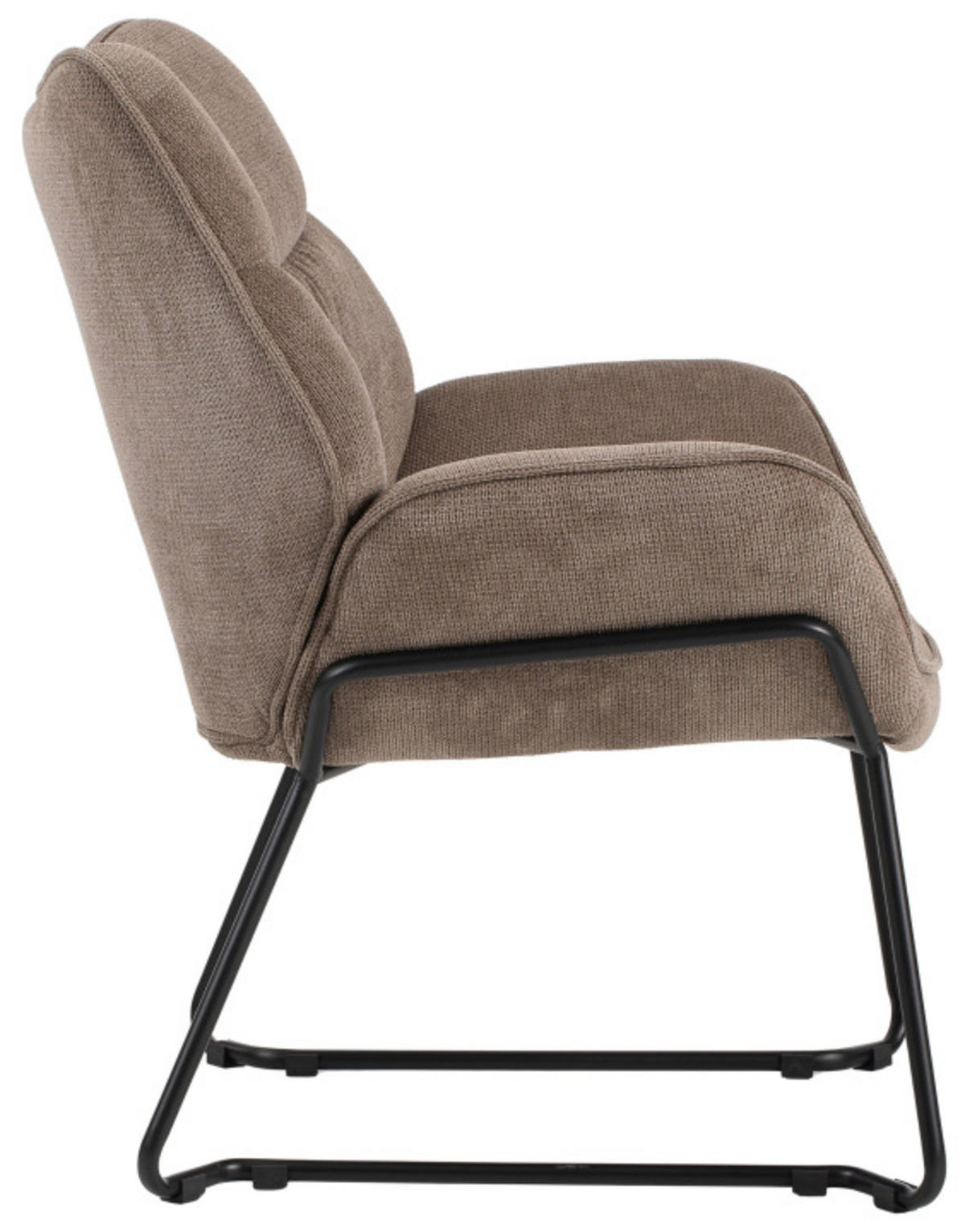 SESSEL Aliano braun - Beige/Schwarz, Textil/Metall (73/76/67cm) - Mr. Deko