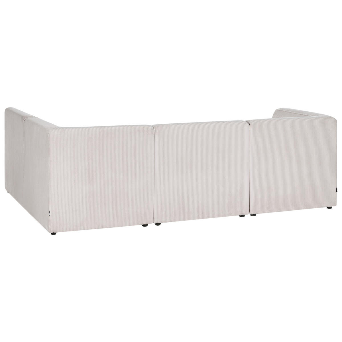 COLȚAR modul cu 4 locuri pe partea stângă bej reps reiat Lemvig - bej, material textil (250/166cm) - Beliani